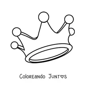 Imagen para colorear de corona fácil
