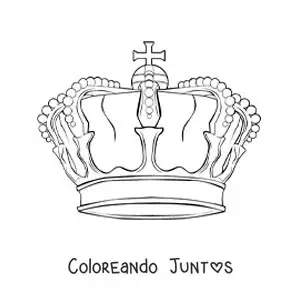 Imagen para colorear de corona realista