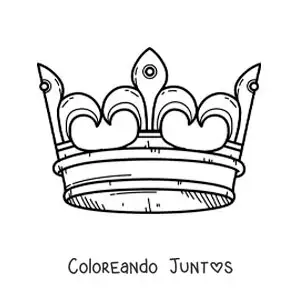 Imagen para colorear de corona real