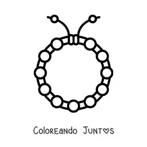 Imagen para colorear de pulsera fácil