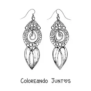 Imagen para colorear de aretes artesanales