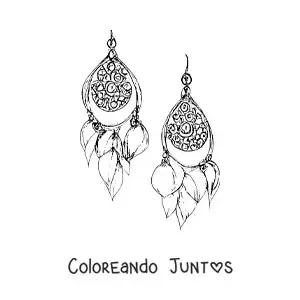 Imagen para colorear de pendientes artesanales