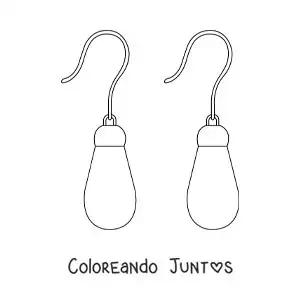 Imagen para colorear de un par de pendientes