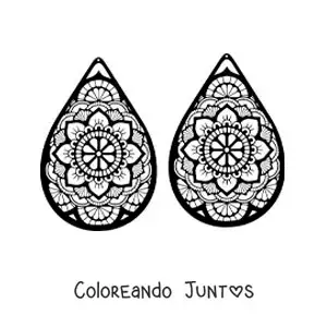 Imagen para colorear de dos aretes