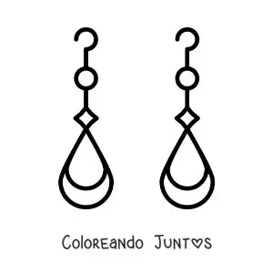 Imagen para colorear de aretes fáciles