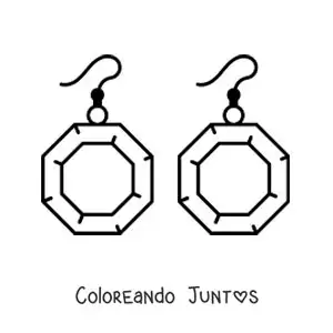 Imagen para colorear de aretes grandes