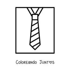 Imagen para colorear de corbata para el día del padre
