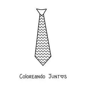 Imagen para colorear de corbata fácil