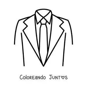 Imagen para colorear de corbata y saco