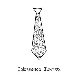 Imagen para colorear de corbata grande