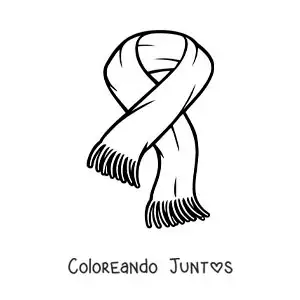 Imagen para colorear de bufanda fácil
