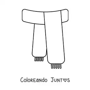Imagen para colorear de bufanda de invierno