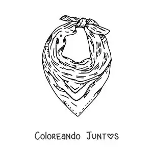 Imagen para colorear de bufanda triangular