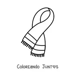 Imagen para colorear de bufanda tejida