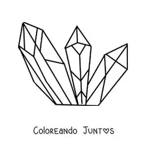 Imagen para colorear de cristales grandes