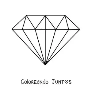 Imagen para colorear de emoji de diamante