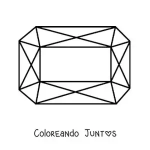 Imagen para colorear de una piedra preciosa