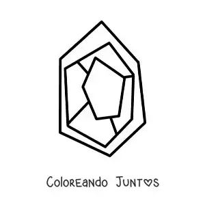 Imagen para colorear de una piedra preciosa grande
