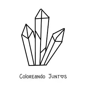 Imagen para colorear de cristales
