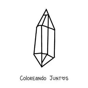 Imagen para colorear de un cristal