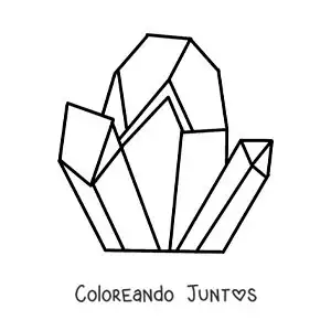 Imagen para colorear de cristales mágicos