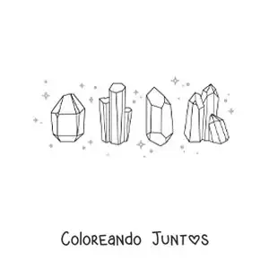 Imagen para colorear de hermosos cristales