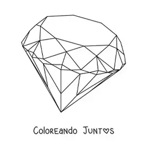 Imagen para colorear de un diamante realista