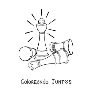 Imagen para colorear de juego de ajedrez