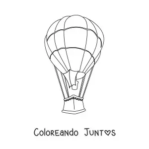 Imagen para colorear de un globo aerostático