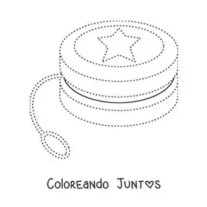 Imagen para colorear de yoyo para trazar