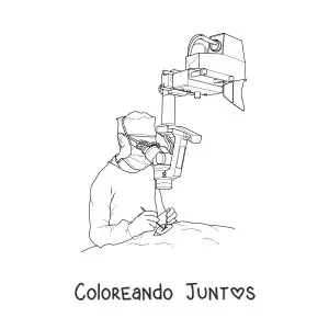 Imagen para colorear de un médico cirujano operando