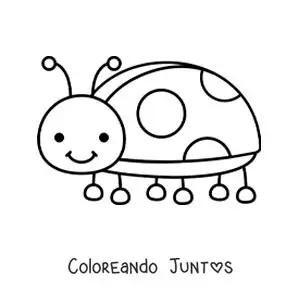 Imagen para colorear de una catarina infantil