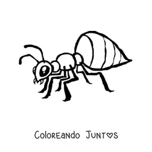 Imagen para colorear de una hormiga fácil