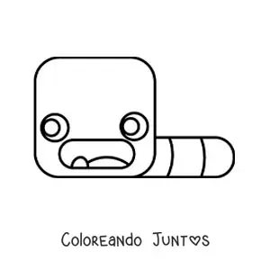 Imagen para colorear de lombriz graciosa animada