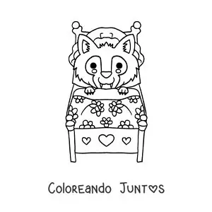 Imagen para colorear de el lobo feroz disfrazado de abuela