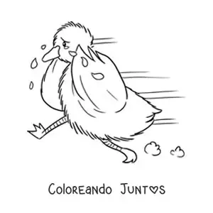 Imagen para colorear de el Patito Feo llorando