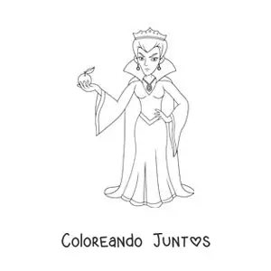 Imagen para colorear de reina malvada de Blancanieves