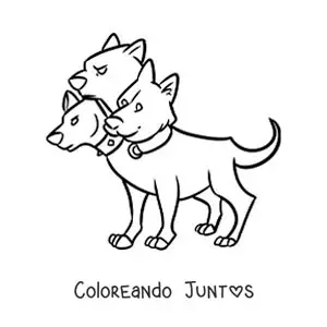 Imagen para colorear de Cerbero animado