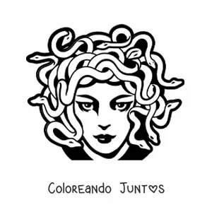 Imagen para colorear de la cabeza de Medusa