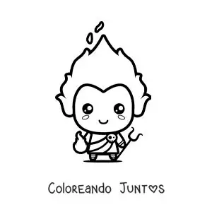 Imagen para colorear de Hades el dios griego animado kawaii