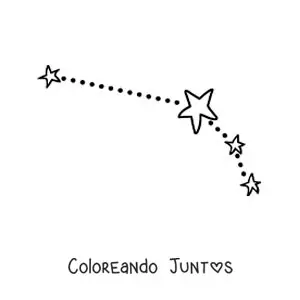 Imagen para colorear de constelación del signo aries