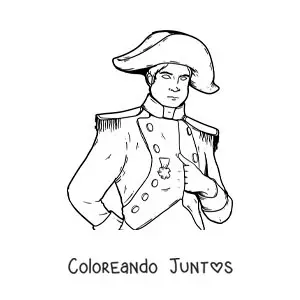 Imagen para colorear de Napoleón Bonaparte