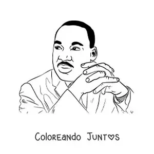 Imagen para colorear de Martin Luther King Jr