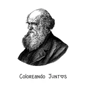 Imagen para colorear de Charles Darwin