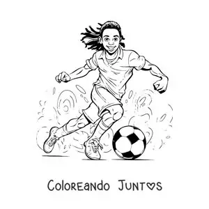 Imagen para colorear de Ronaldinho animado fácil