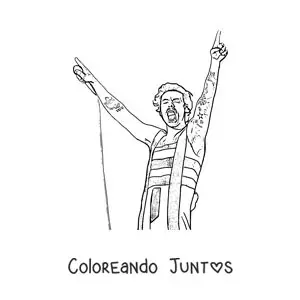 Imagen para colorear de Harry Styles cantando en estilo realista