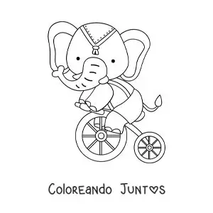 Imagen para colorear de un payaso animado haciendo malabares