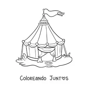 Imagen para colorear de una carpa de circo