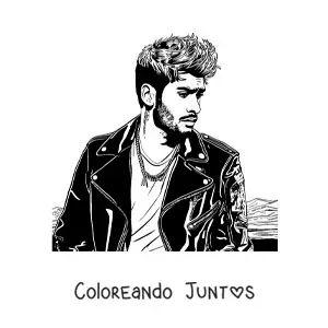 Imagen para colorear de Zayn Malik