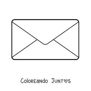 Imagen para colorear de un sobre